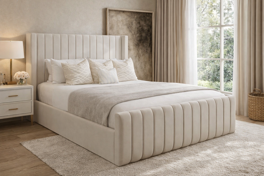 Wingback Kingston Ottoman Storage Luxury Bed