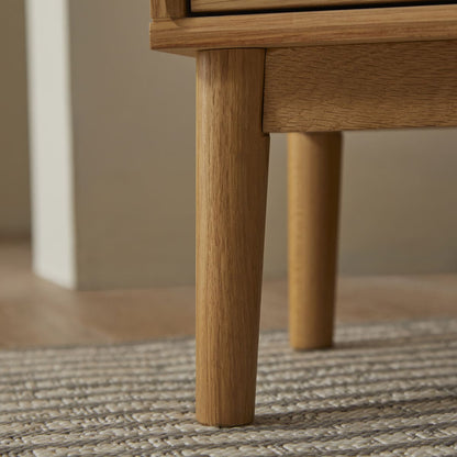 Wright Narrow Oak Bedside Table