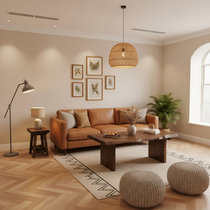 LINA Chunky Live / Waney Edge Coffee Table in Walnut Colour