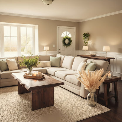 LINA Chunky Live / Waney Edge Coffee Table in Walnut Colour