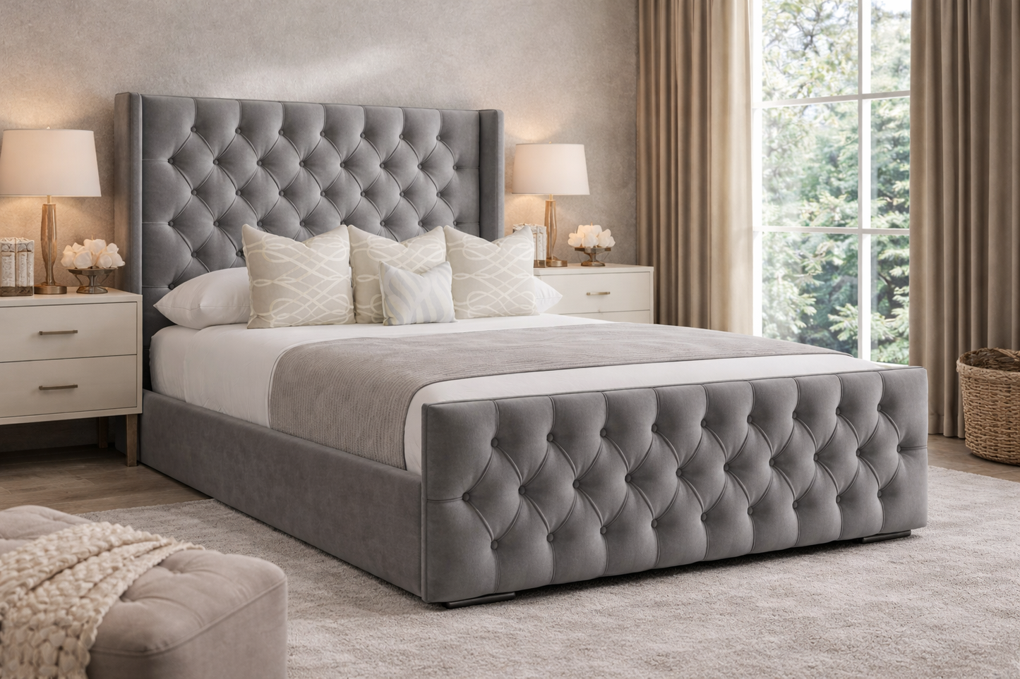 Wingback Chesterfield Luxury Bed
