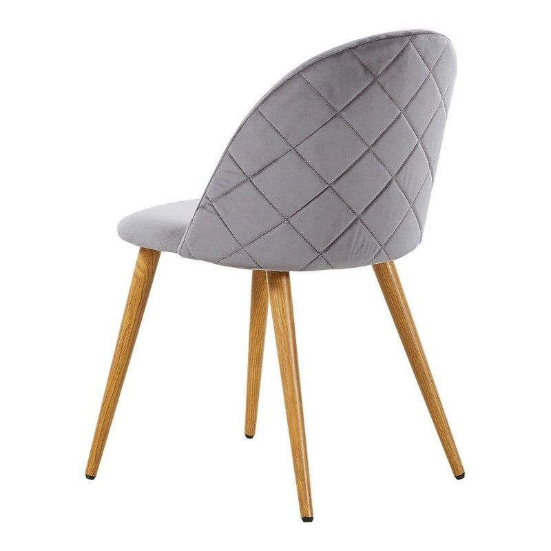 Lucia Halo Dining Set, a Table and Chairs Set of 4, White/Grey