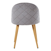 Lucia Halo Dining Set, a Table and Chairs Set of 4, Oak/Grey