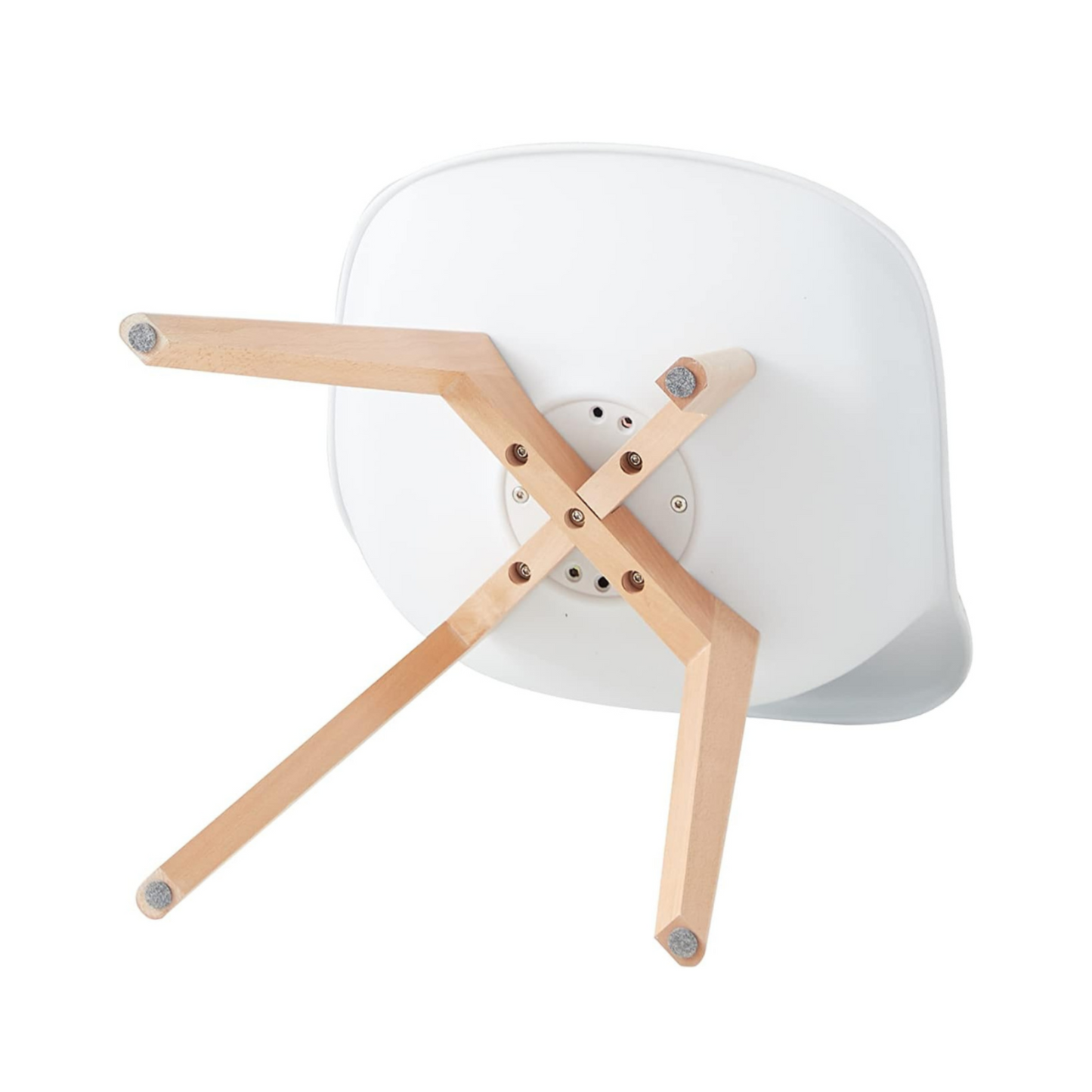 White Halo Dining Table & Set of 4 Lorenzo Jamie Tulip Dining Chairs with Padded Seat