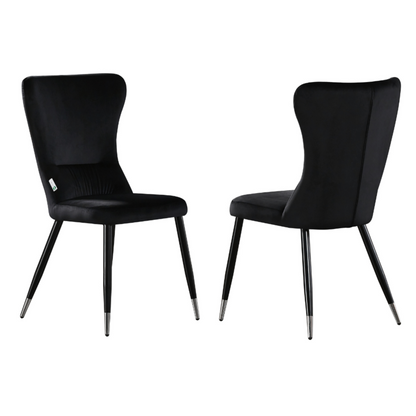 New York LUX Velvet Dining Chair with Metal Legs - Scandinavian Inspired