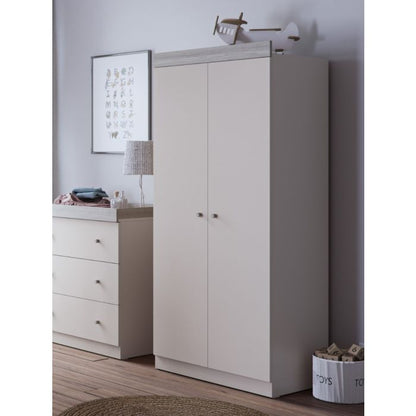 Little Acorns Burlington Double Nursery Wardrobe – Cashmere & Grey Ash