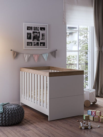 Little Acorns Burlington Cot Bed - Cashmere & Truffle Oak