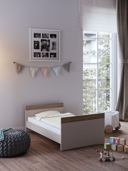 Little Acorns Burlington 2 Piece Nursery Furniture Set with Cot Bed and Dresser - Cashmere & Truffle Oak