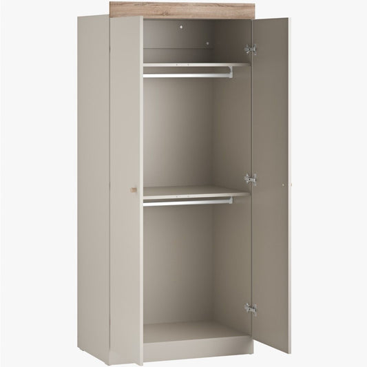 Little Acorns Burlington Double Nursery Wardrobe – Cashmere & Truffle Oak