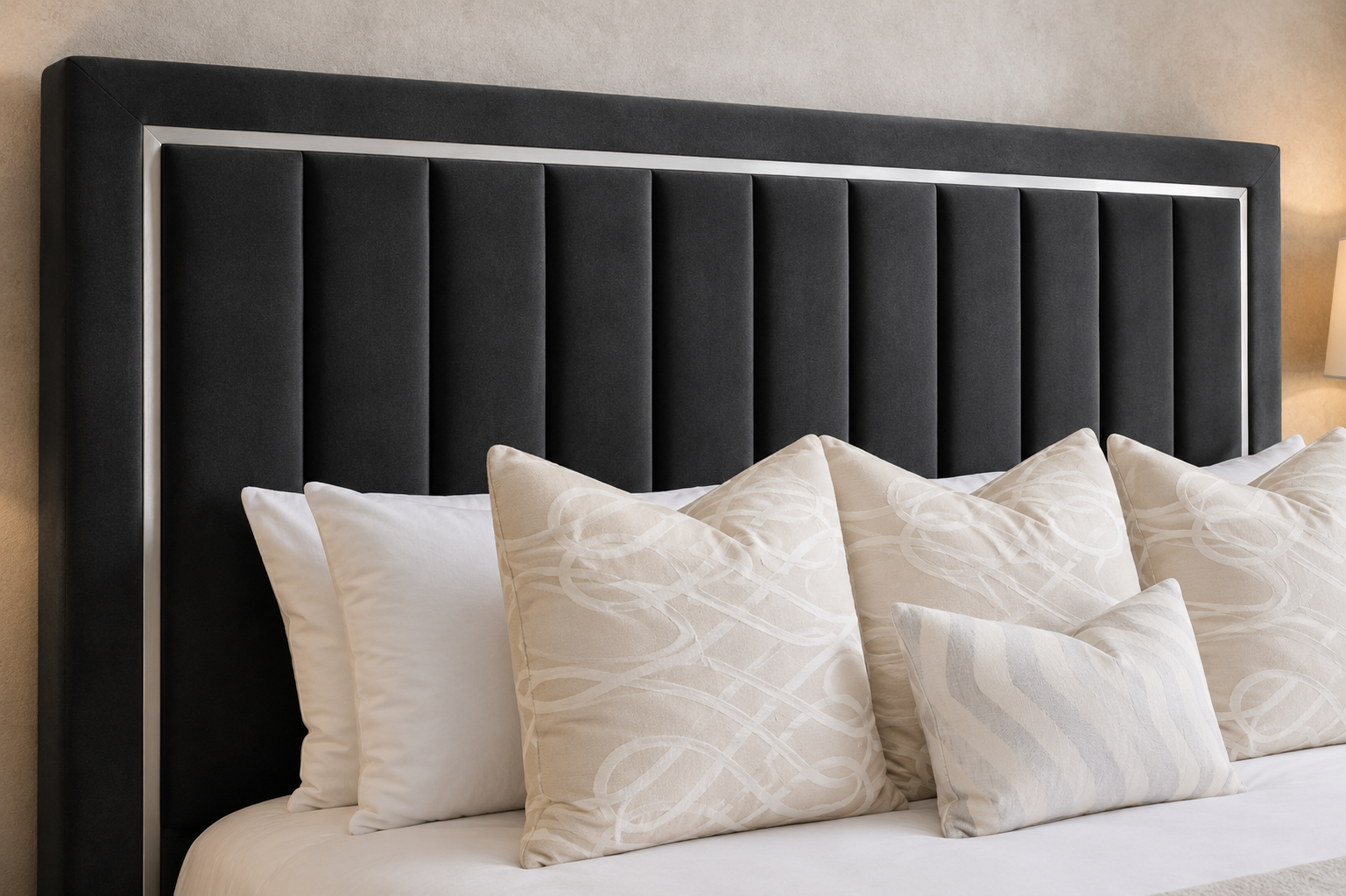 close up of headboard