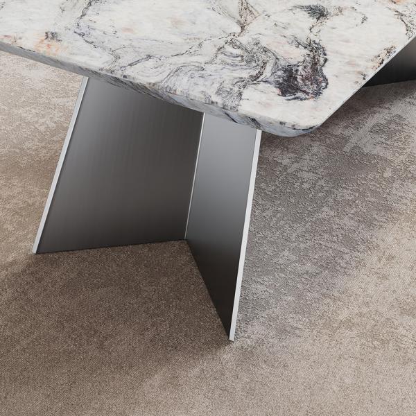 Luxury rectangular marble dining table for modern dining room