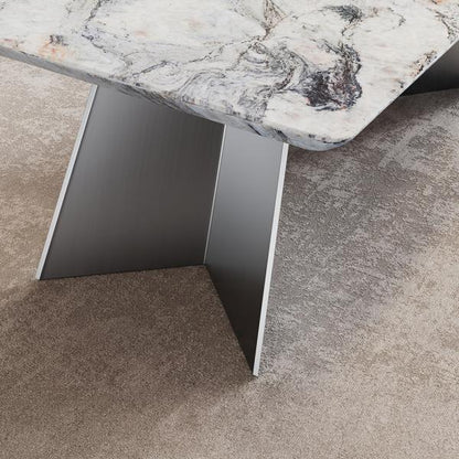 Luxury rectangular marble dining table for modern dining room