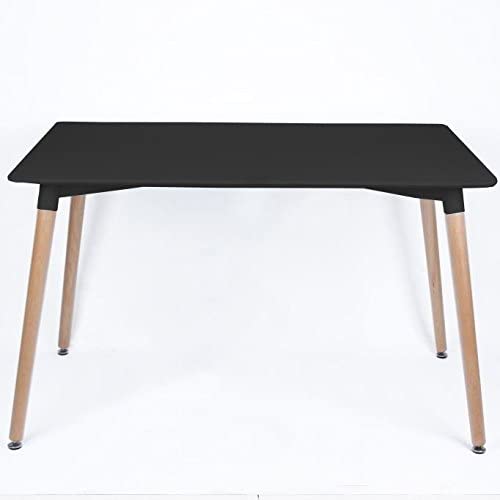 Black Halo Dining Table & Set of 4 Jamie Lorenzo Tulip chairs with Padded Seat