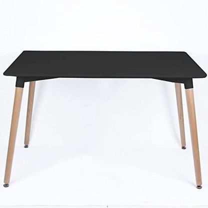 Black Halo Dining Table & Set of 4 Jamie Lorenzo Tulip chairs with Padded Seat