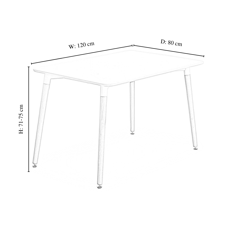 Lucia Halo Dining Set, a Table and Chairs Set of 4, White/Grey