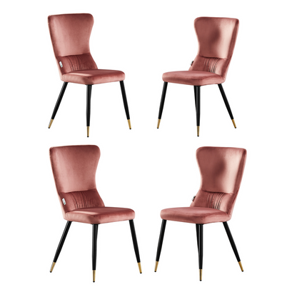 New York LUX Velvet Dining Chair with Metal Legs - Scandinavian Inspired