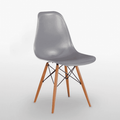 Halo Dining Table and Ghost Chair Set for 4 - Eiffel Plastic Chairs and a Rectangle Dining Table