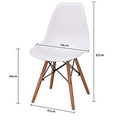 Halo Dining Table and Ghost Chair Set for 4 - Eiffel Plastic Chairs and a Rectangle Dining Table