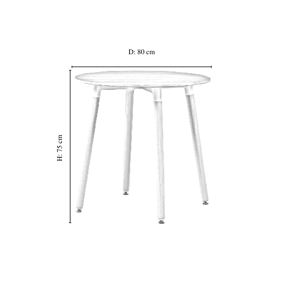 Jamie Halo Round Dining Table Set with 4 Chairs