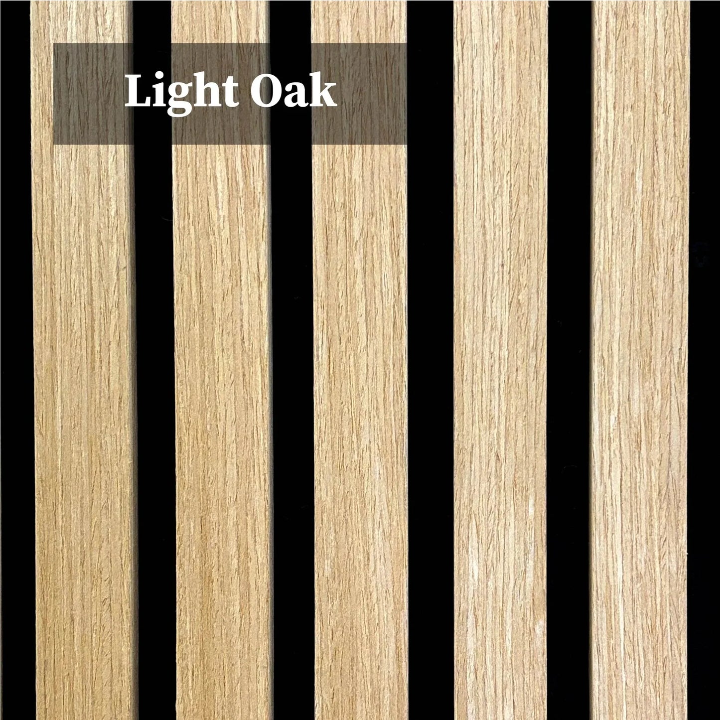 Acoustic Slatted Wall Panels 240 x 60cm - Light Oak