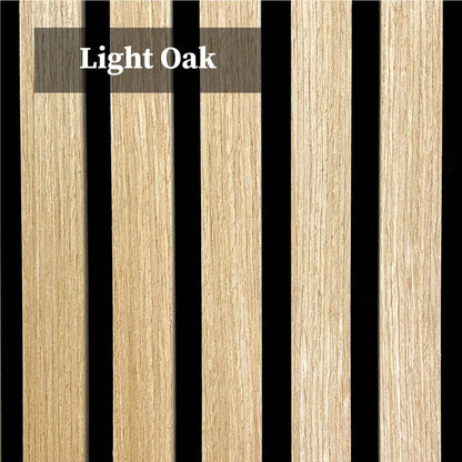 Acoustic Slatted Wall Panels 240 x 60cm - Light Oak