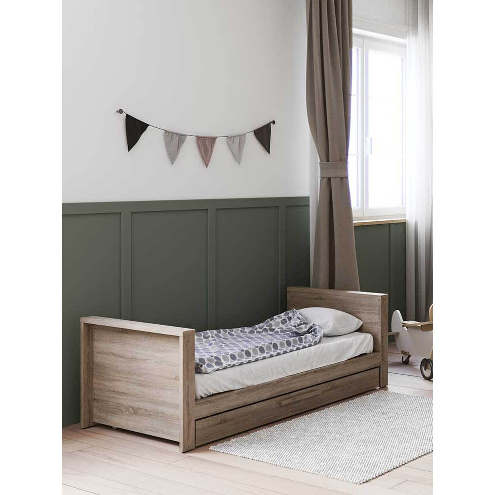Little Acorns Ellesmere Cot Bed with Under Drawer - Truffle Oak