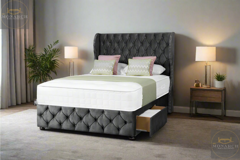 Monarch Wingback Divan Bed - Monarch Beds and Mattresses