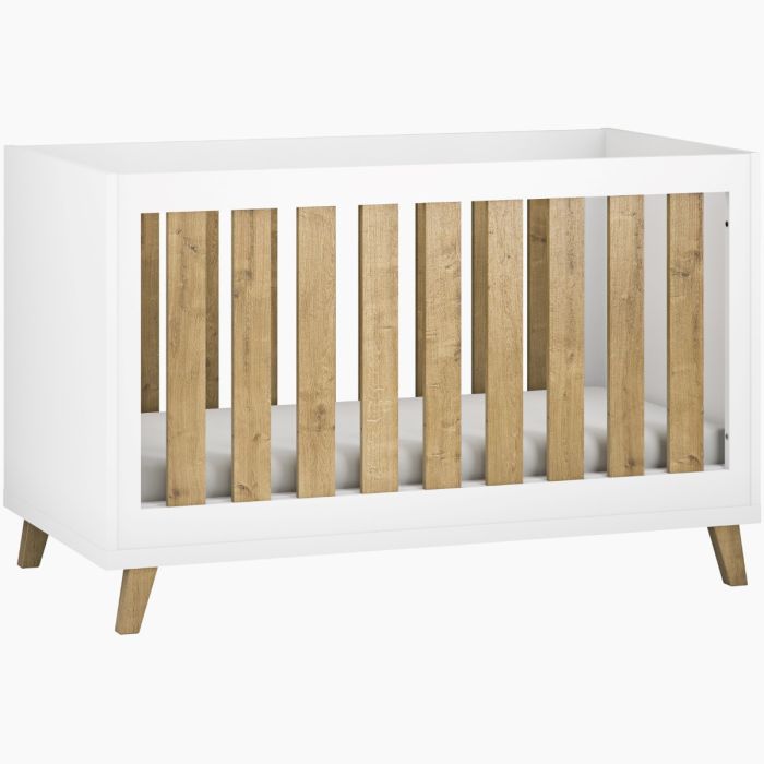 Little Acorns Siriana Cot Bed - White & Oak