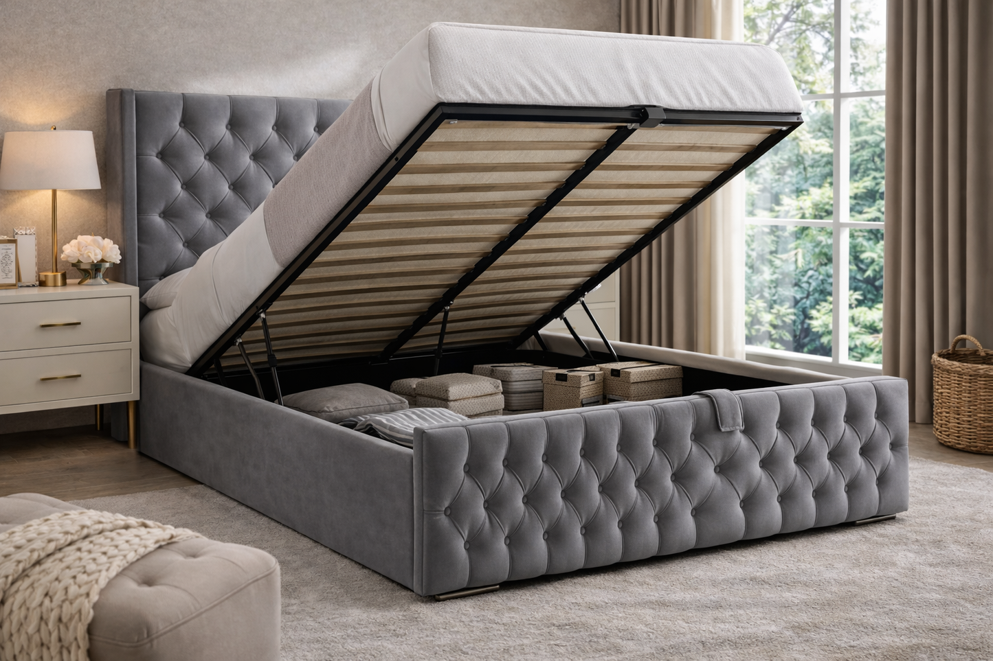 Wingback Chesterfield Luxury Bed